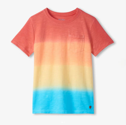 Gradient Sunset Crew Neck Tee- Hatley