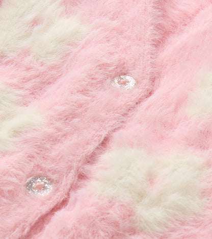 Hatley: Orchid Pink Fuzzy Cardigan