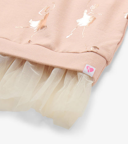 Hatley: Foil Ballerinas Mix Media Top