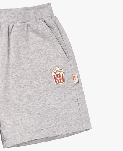 Petite Revery Fog Grey Popcorn Shorts