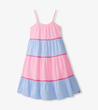 Mixed Seersucker Strappy Midi Dress- Hatley