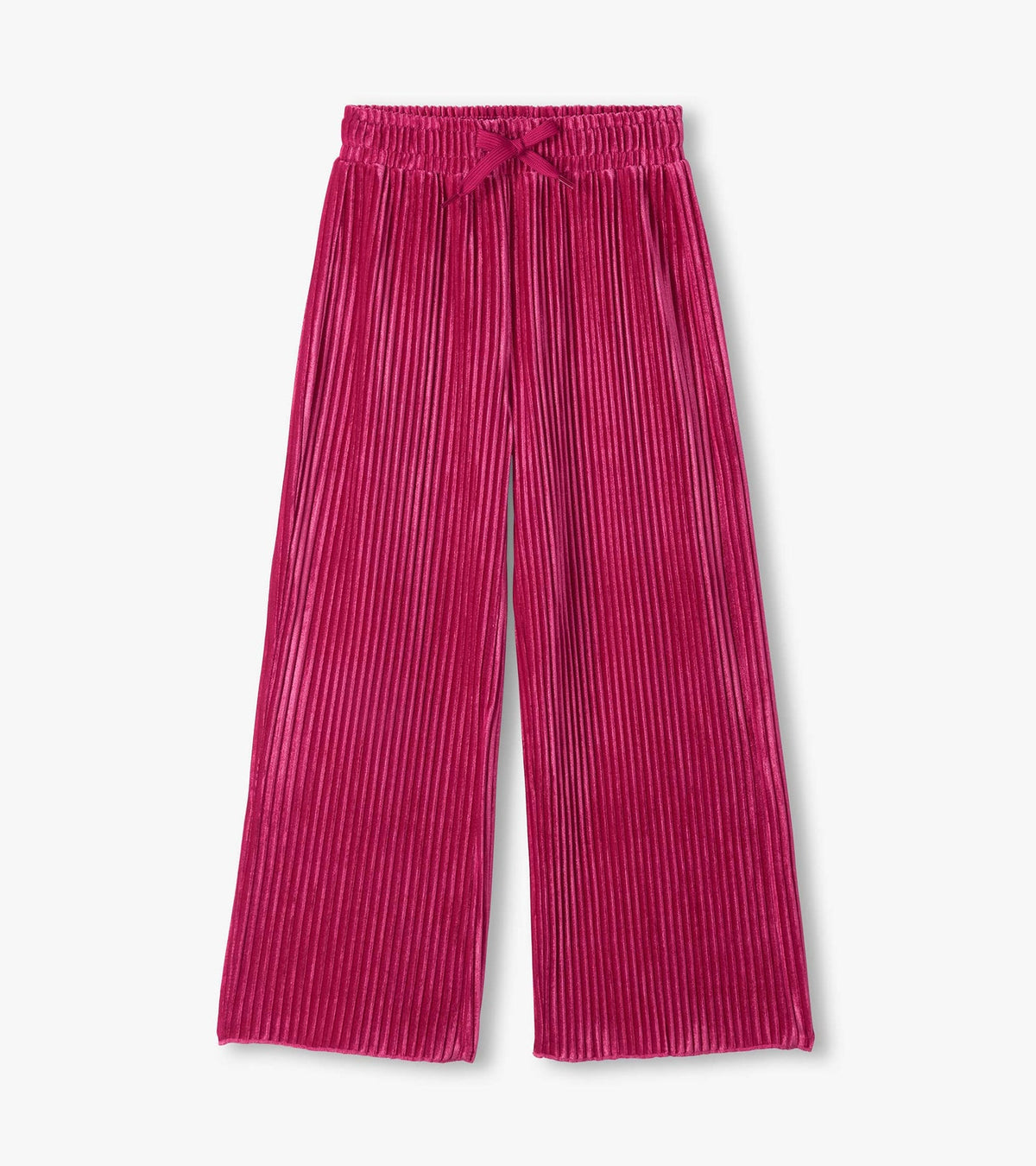 Hatley: Pink Pleated Velour Relaxed Pants