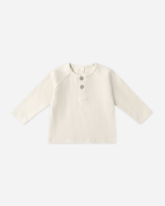 Quincy Mae

Henley Knit Top || Natural