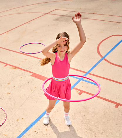 Fandango Pink Pleated Active Dress