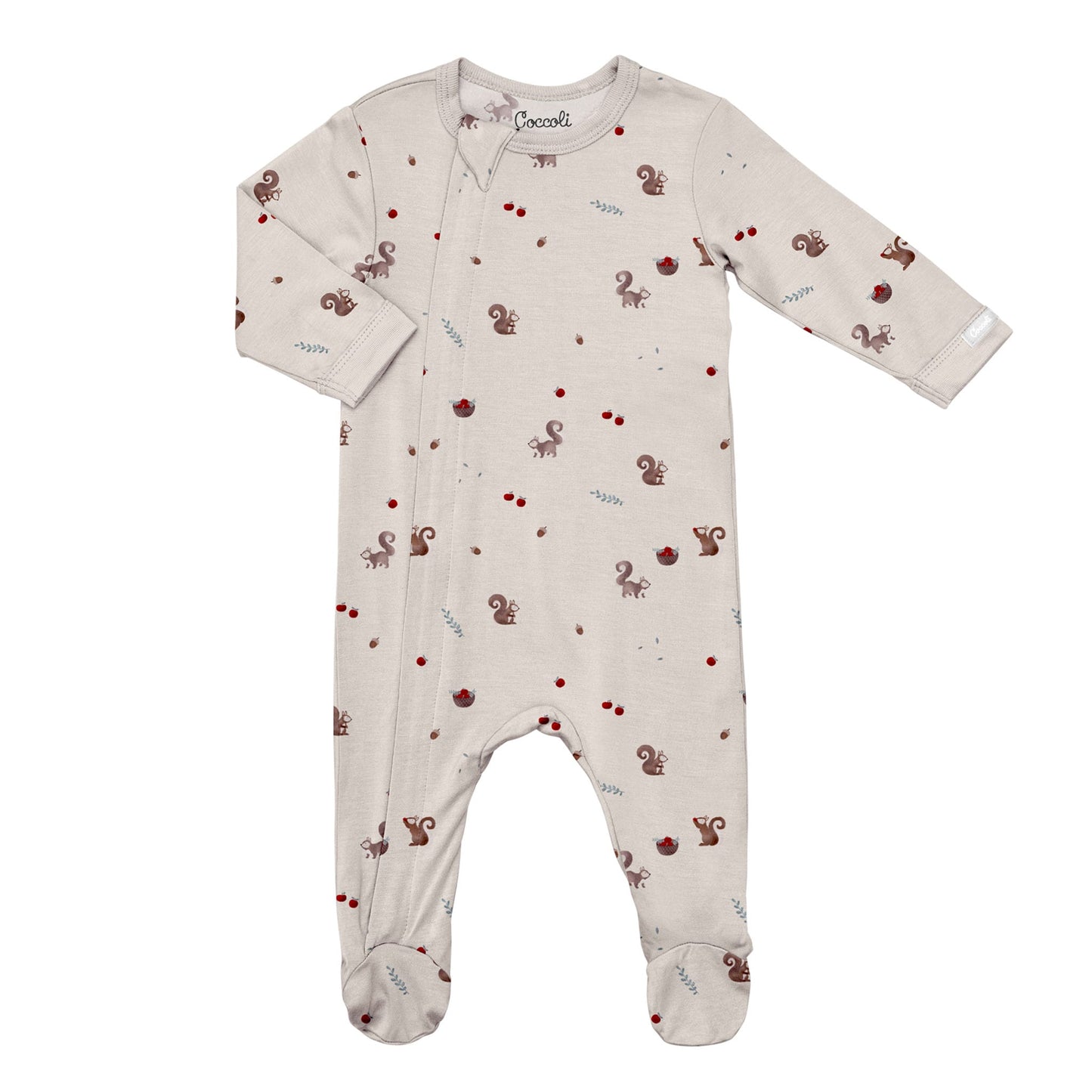 Coccoli: Squirrels On Whisper Zipper Footie