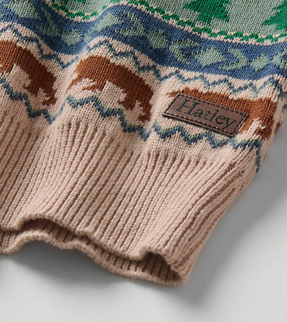 Hatley: Big Bear Fair Isle Mock Neck Sweater