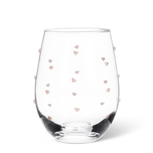 Heart Texture Stemless Wine Glass- Abbott Collection