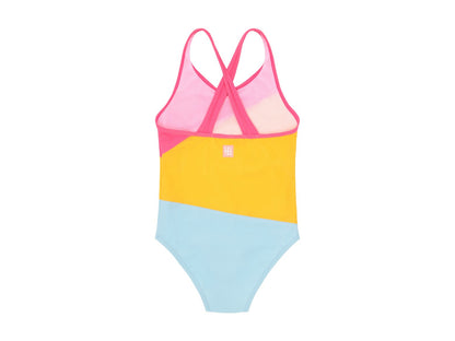 Swimsuit Colorblock Pink Lemonade- Colour Kids