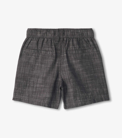 Dark Grey Chambray Woven Shorts- Hatley