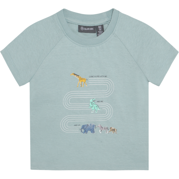 Come Along With Me Teal Tee- Colour Kids