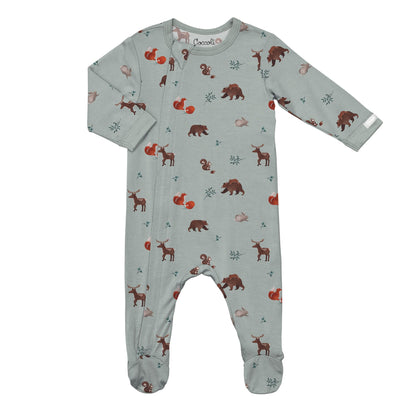 Coccoli: Animals On Mercury Zipper Footie