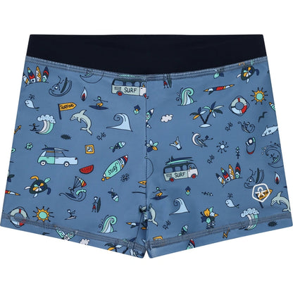 Blue Surf Life Swim Shorts- Colour Kids