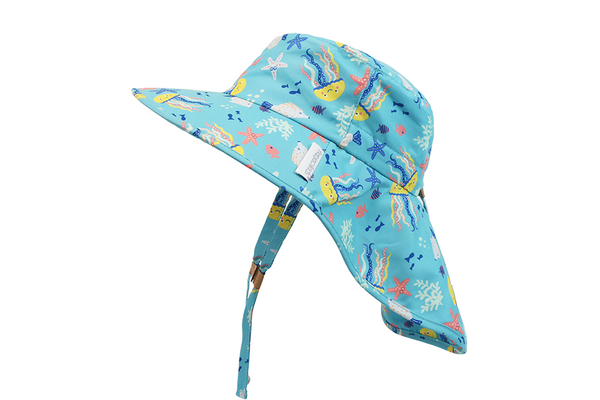 Flapjackkids UPF50+ Baby-Toddler Cape Sun Hat