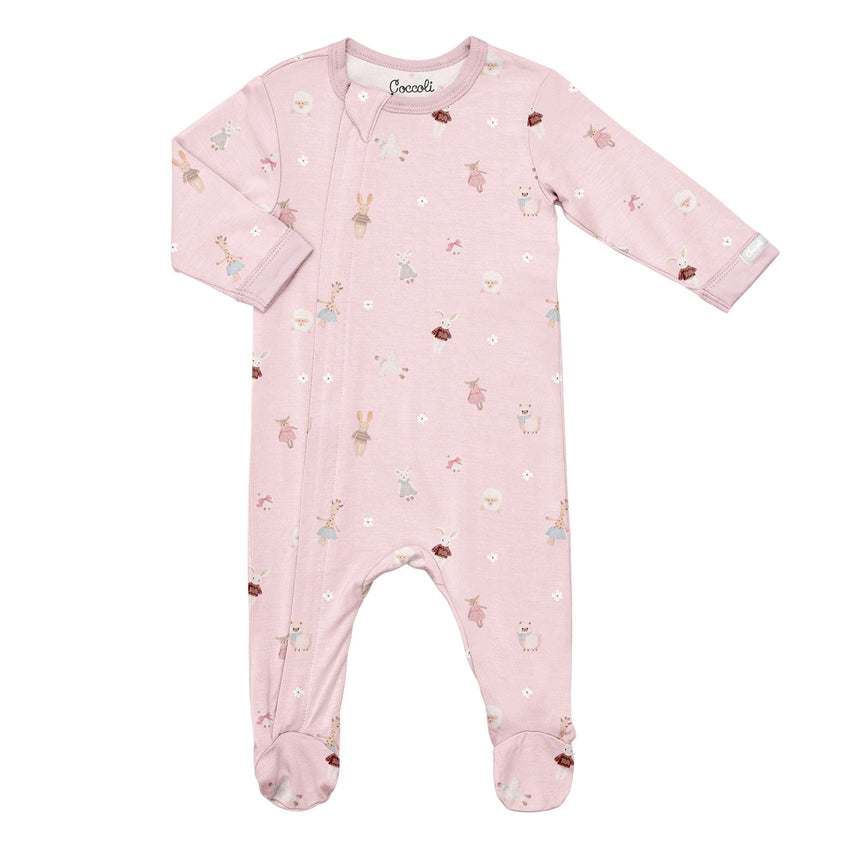 Coccoli: Plush On Light Pink Zipper Footie