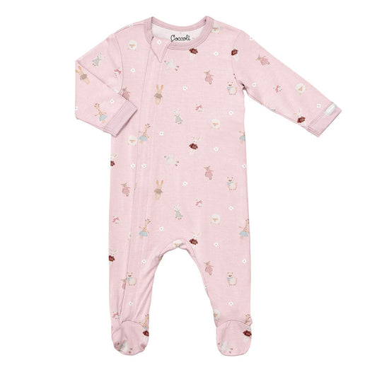 Coccoli: Plush On Light Pink Zipper Footie