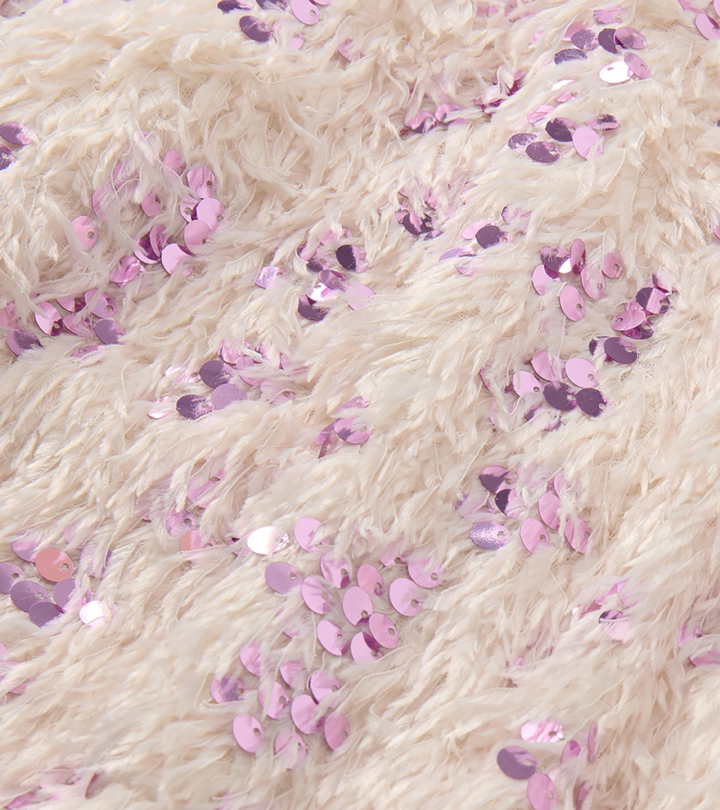 Hatley: Pink Sequins On Cream Feathers Pullover