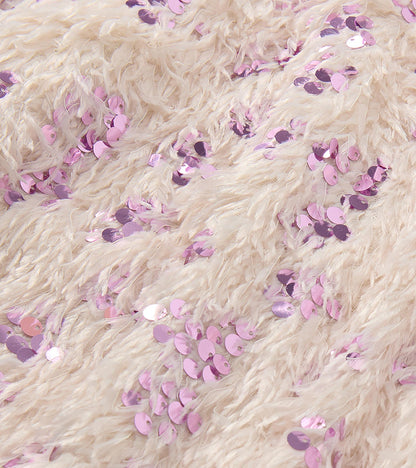 Hatley: Pink Sequins On Cream Feathers Pullover