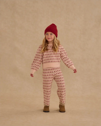 Jacquard Knit Set || Ruby Hearts