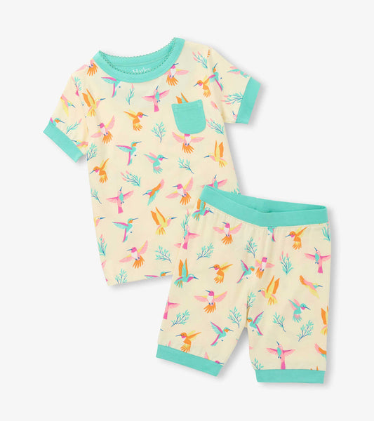 Springtime Hummingbirds Bamboo Short Pajama Set- Hatley