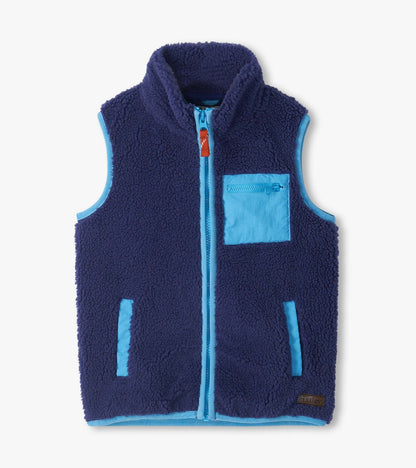 Hatley: Patriot Blue Faux Sherpa Vest