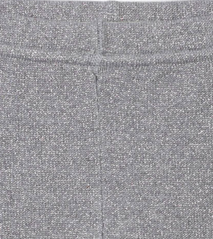 Hatley: Silver Glitter Cable Knit Baby Leggings