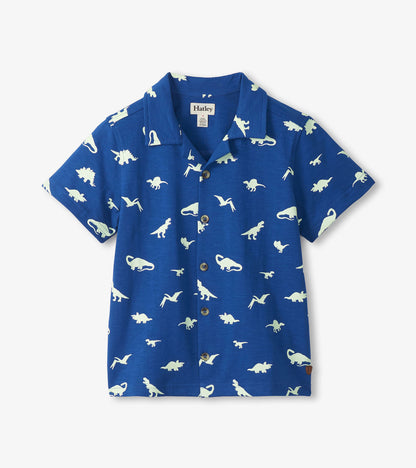 Glow in the Dark Dinos Jersey Button down- Hatley