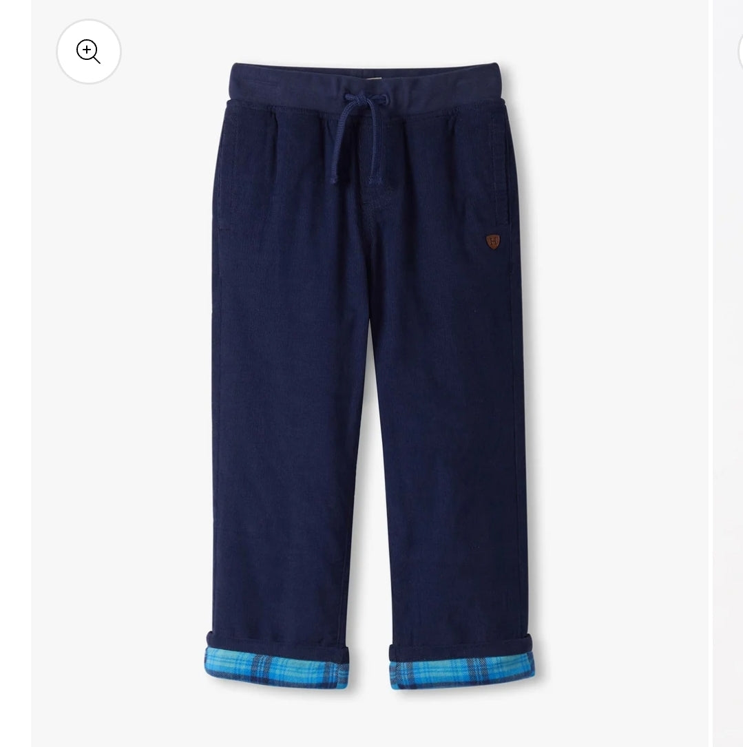 Hatley Boys Patriot Blue Pull-On Lined Corduroy Pants