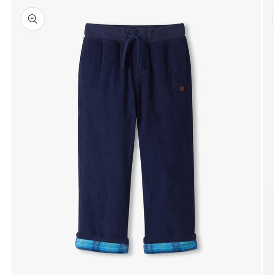 Hatley Boys Patriot Blue Pull-On Lined Corduroy Pants
