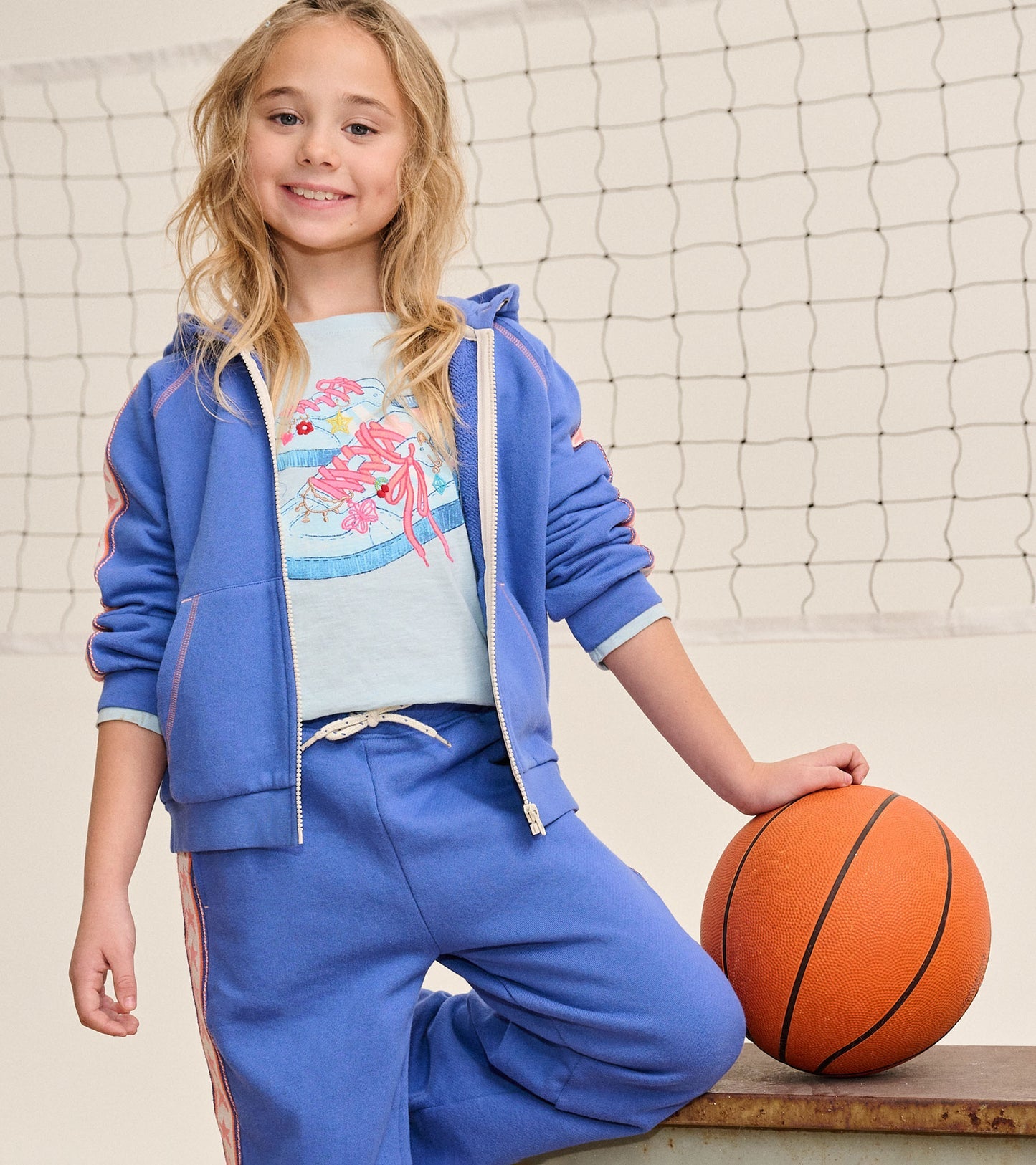 Hatley: Dazzling Blue Full Zip Raglan Sleeve Hoodie