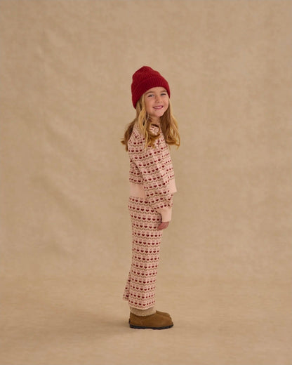 Jacquard Knit Set || Ruby Hearts