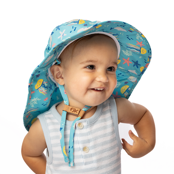 Flapjackkids UPF50+ Baby-Toddler Cape Sun Hat