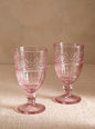 Pink Flower Wine Goblet- Abbott Collection