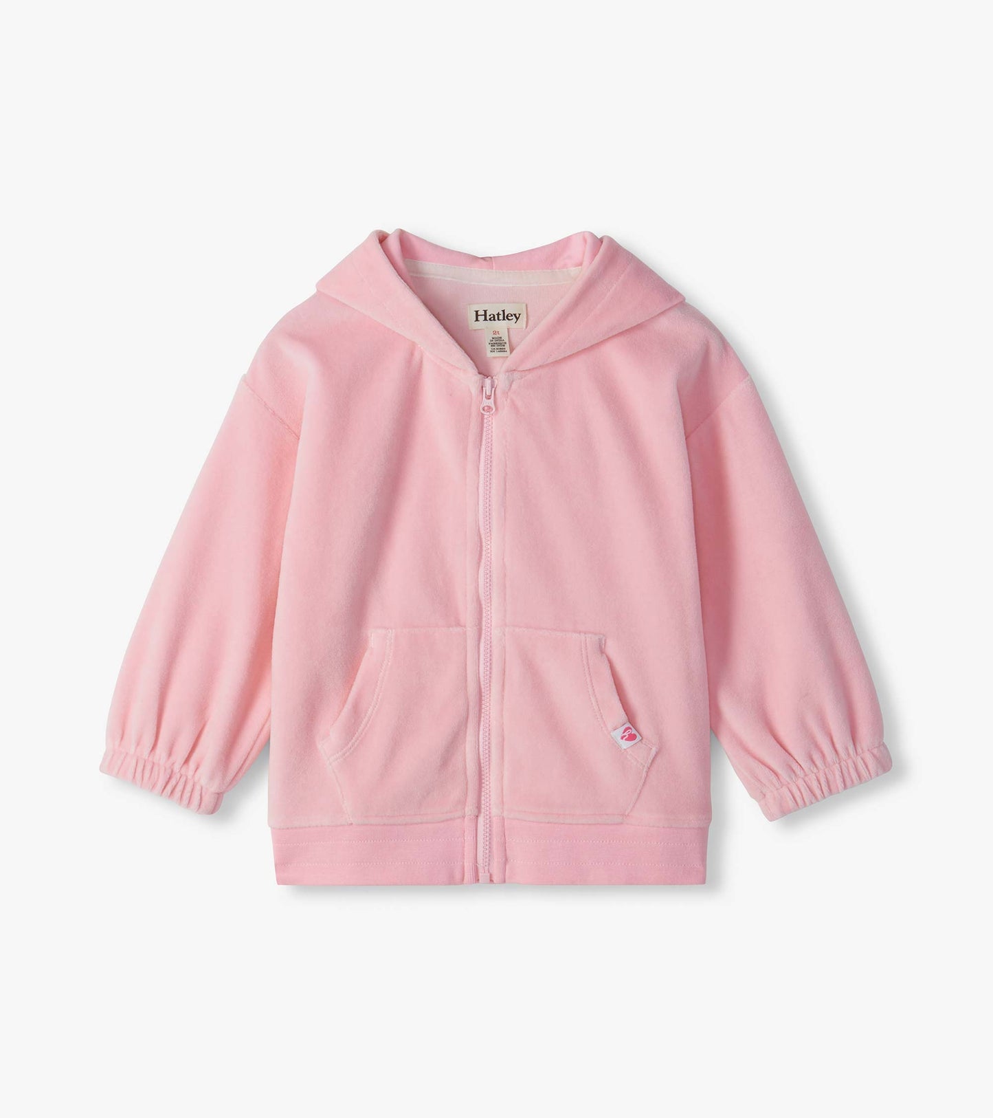 Hatley: Orchid Pink Velour Full Zip Hoodie
