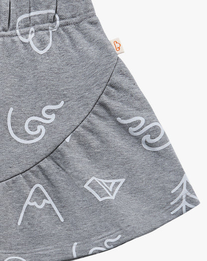 French Terry Skirt - Winter Trails