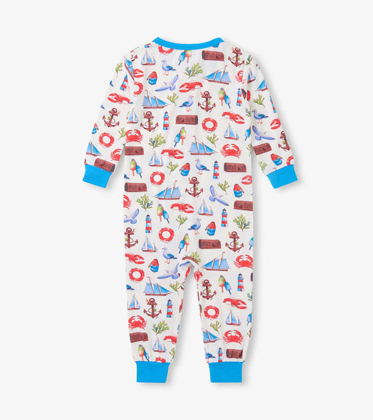 Painted Seascape Bamboo Coverall- Hatley