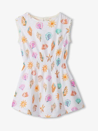 Shell and Sunshine Smocked Waist Dress- Hatley