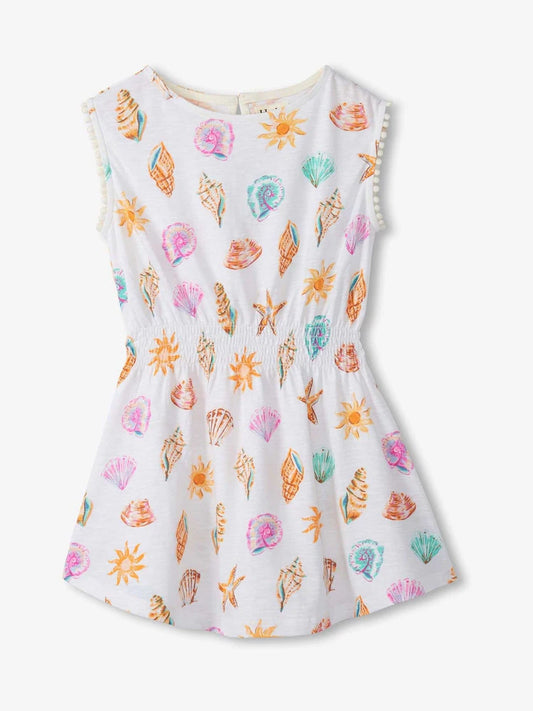 Shell and Sunshine Smocked Waist Dress- Hatley