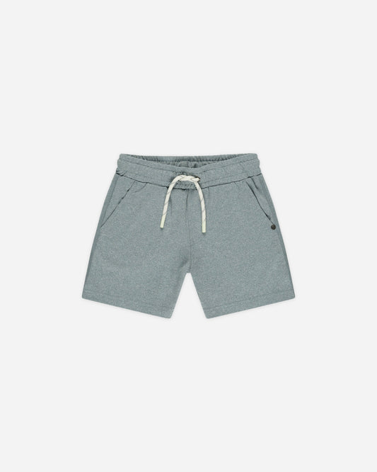 Oceanside Tech Short || Heathered Ocean