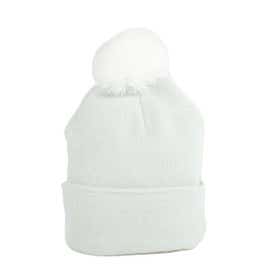 Kid Centeral: Newborn Knitted Hat With Pompom
