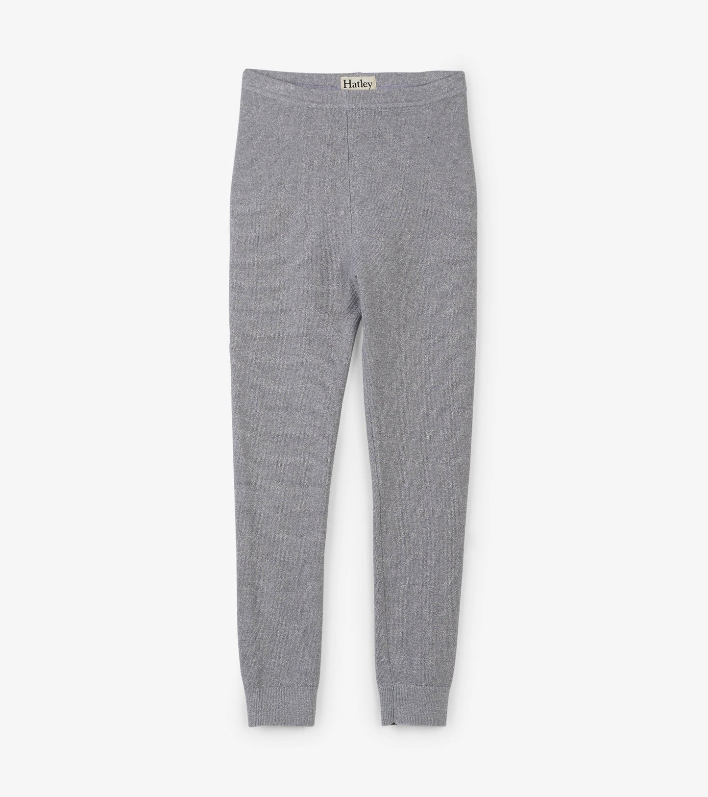 Hatley: Silver Shimmer Cable Knit Leggings
