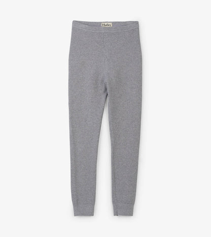 Hatley: Silver Shimmer Cable Knit Leggings
