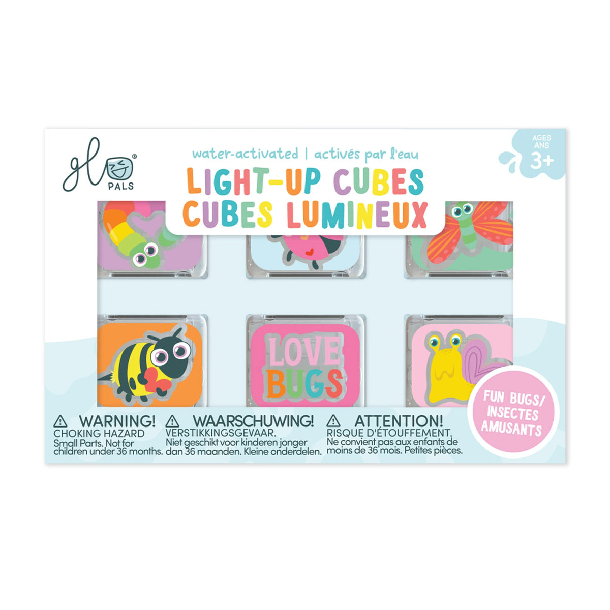 Glo Pals: Light Up Cubes 6pk Love Bugs