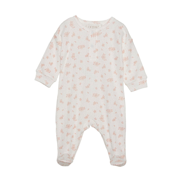 Delicate Pink Flowers Pajamas- Fixoni