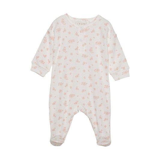 Delicate Pink Flowers Pajamas- Fixoni