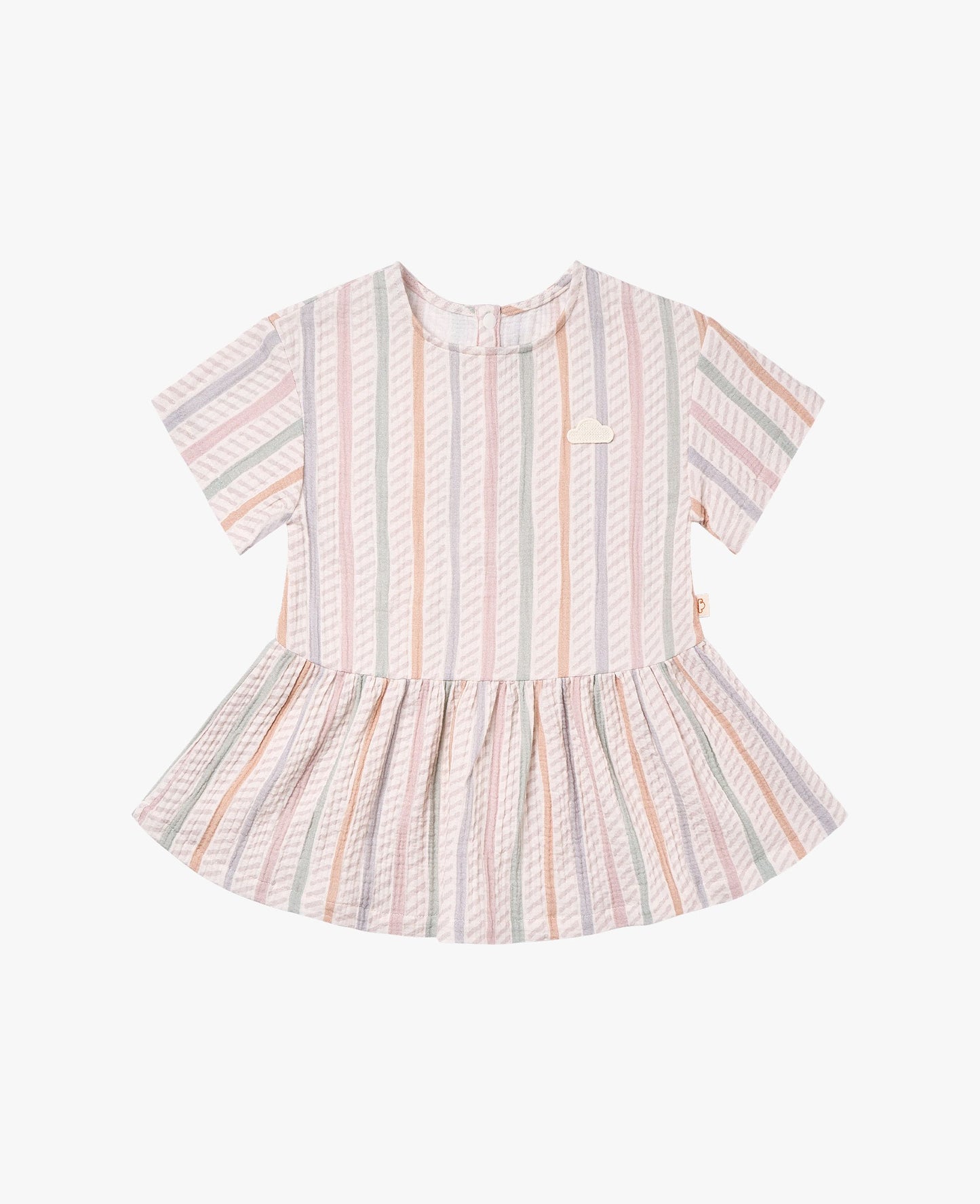 Nest dress caramel stripes