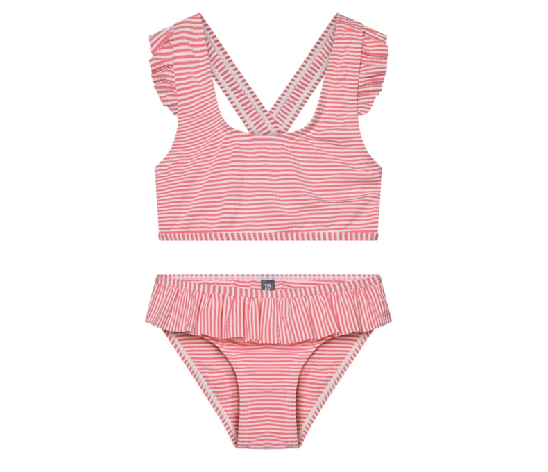 Pink Lemonade Stripes Bikini- Colour Kids
