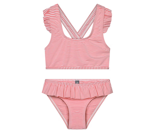 Pink Lemonade Stripes Bikini- Colour Kids
