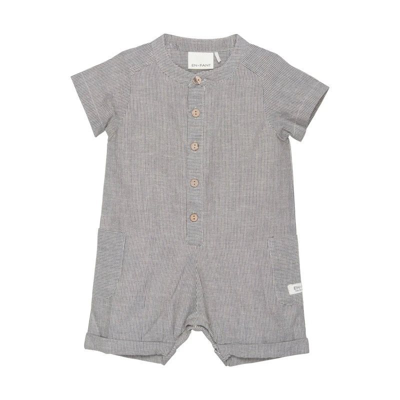 Grey SS Romper- EnFant