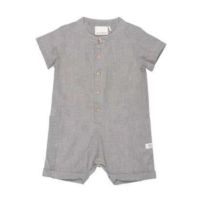 Grey SS Romper- EnFant