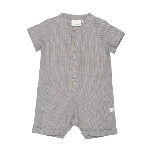 Grey SS Romper- EnFant